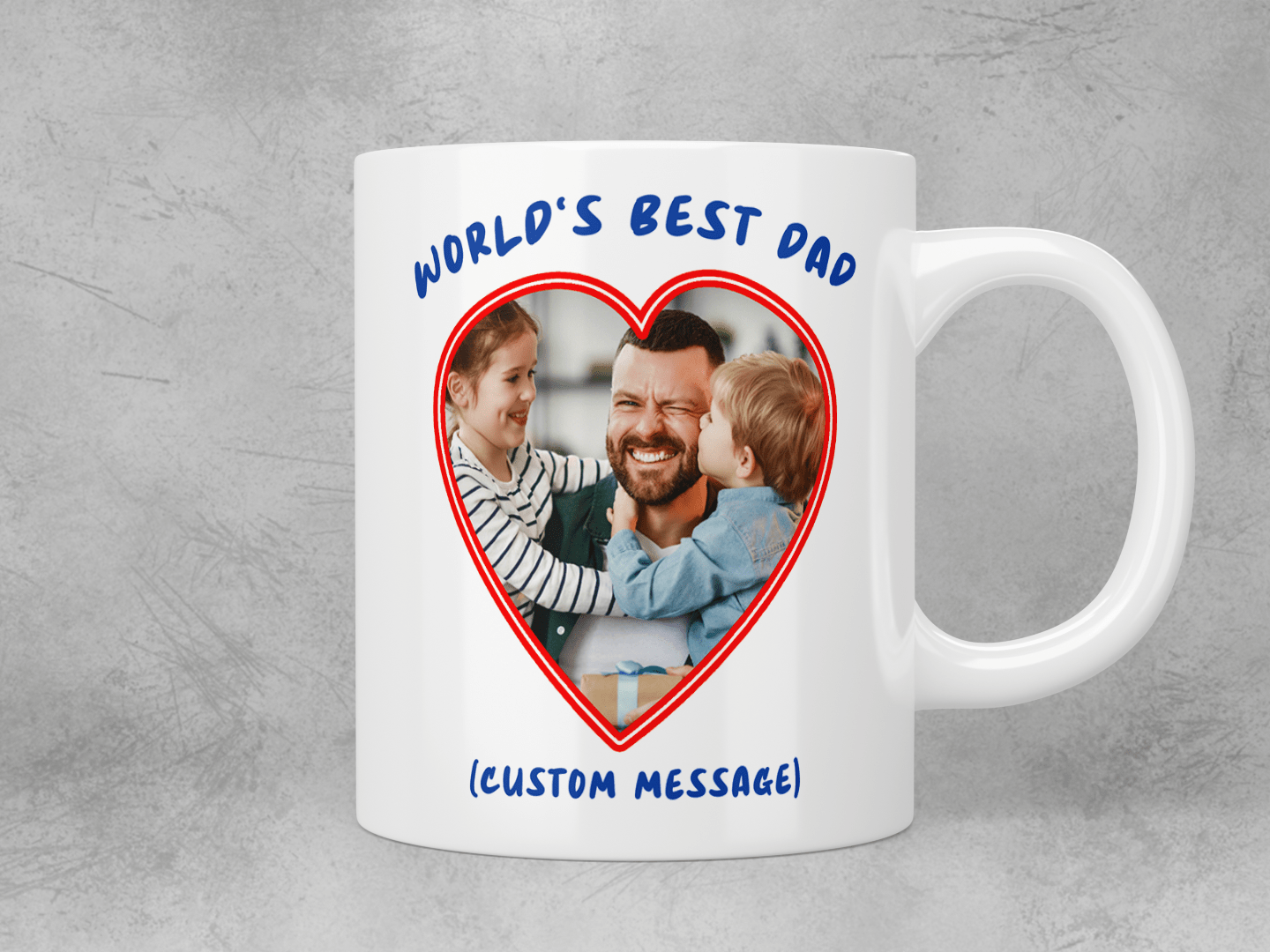 Custom Photo Mug - Personalized World's Best Dad Gift - Engraved Coffee Cup for Father's Day, Birthday & Anniversary - Perfect for Office, Home & Gifting