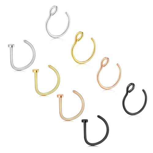 13-clip on hoops-8pcs- mix colors