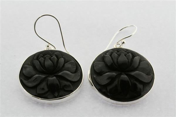 Elegant Circle Earrings with Horn and Sterling Silver - Perfect for Casual Wear, Parties, and Gift Giving