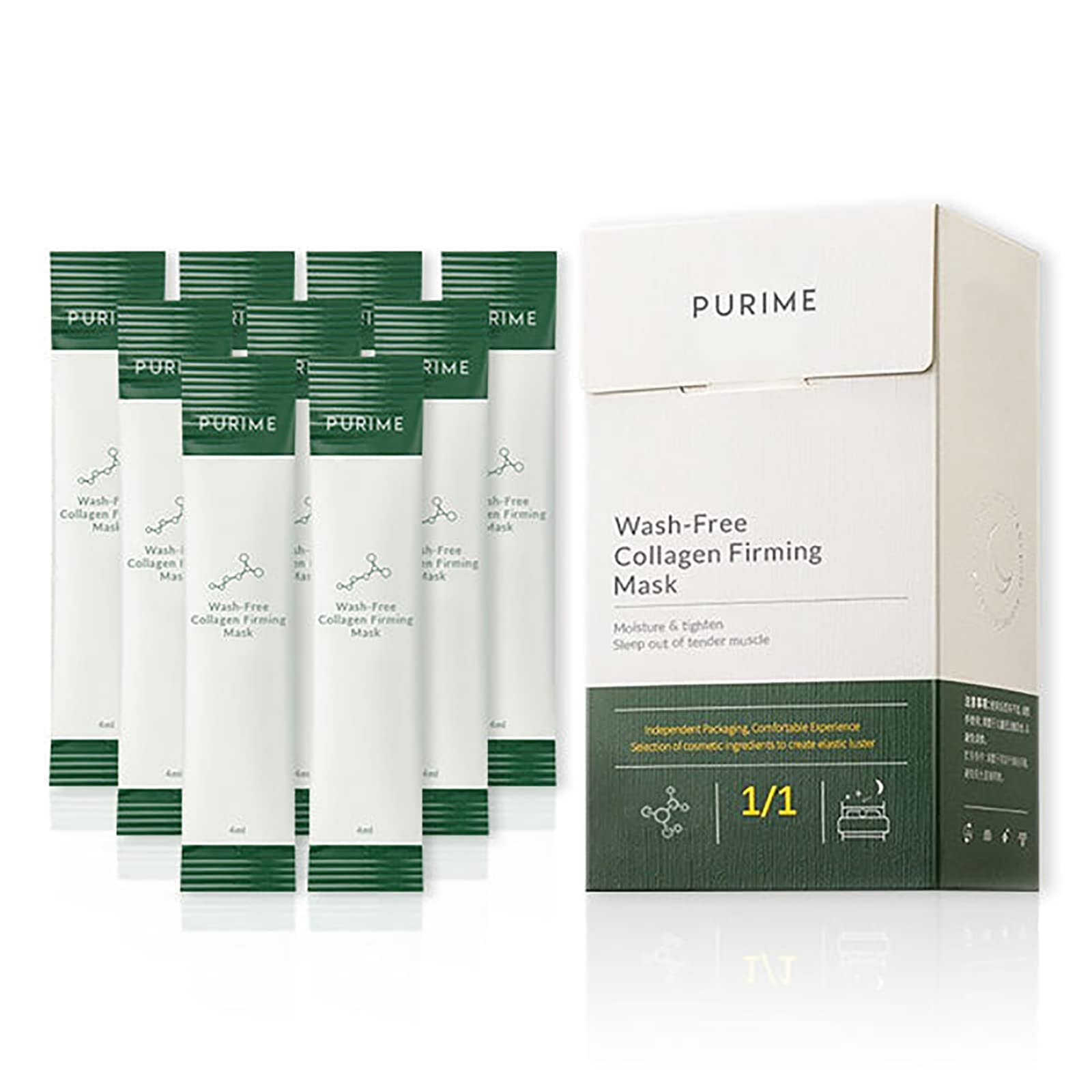 40 Packs Korean Collagen Face Mask - Anti-Aging Sleeping Facial Mask for Skin Care, Wash-Free Firming & Moisturizing Gel Cream, Portable Travel-Friendly Packaging for Women & Men - Perfect for Night Routine, Travel Skincare & Daily Hydration Boost
