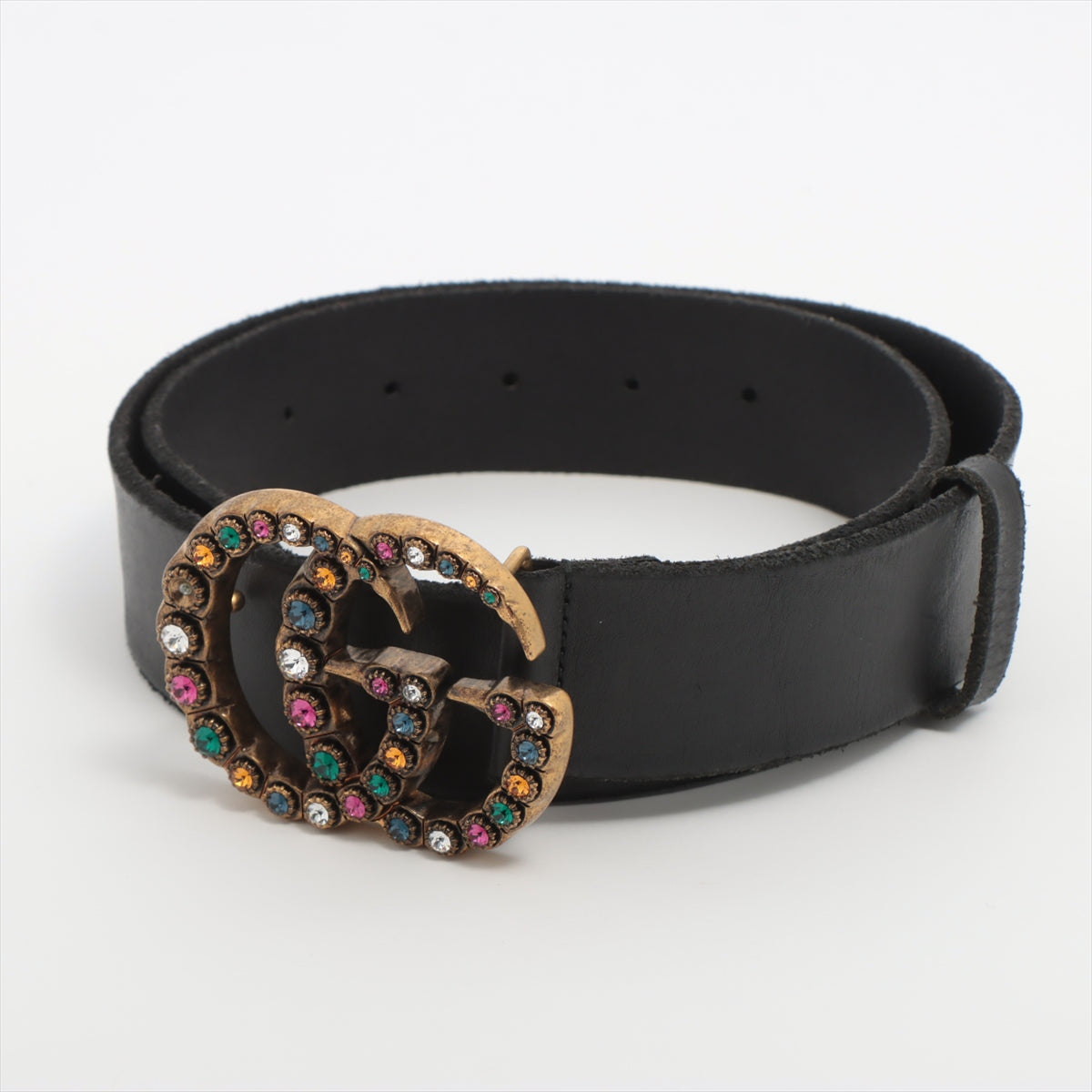 Gucci Double G Multicolor Rhinestone Belt - Black Luxury Designer Belt for Women | Perfect for Jeans, Dresses & Formal Outfits