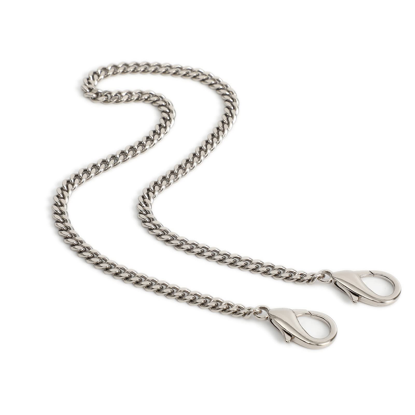 Mini Purse Chain Strap Replacement - 18 Inch Silver Handbag Crossbody Shoulder Strap Accessory with Charms | Perfect for Evening Bags, Clutches & Designer Purses