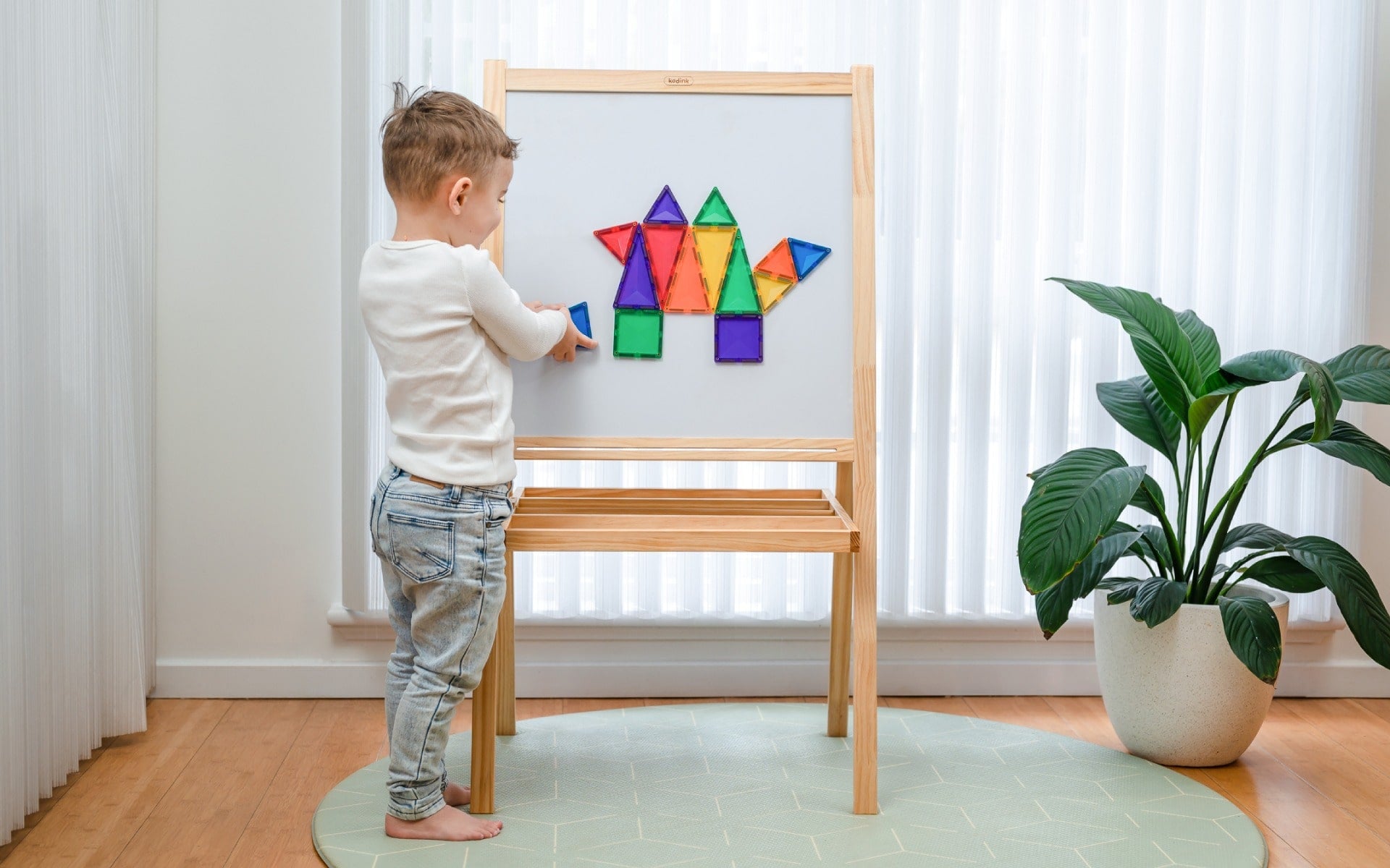 Connetix Magnetic Tiles Rainbow Mini 24 Piece Set - STEM Educational Building Toys for Kids, Perfect for Preschool Learning & Creative Play at Home or Classroom