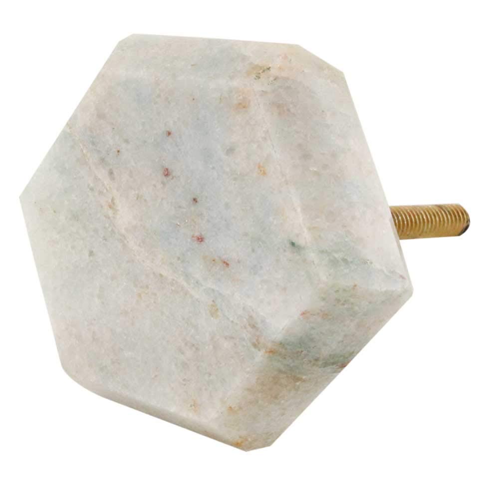 Luxury Green Quartz Knobs - 14pcs Hexagon Drawer Pulls for Kitchen Cabinets & Dressers
