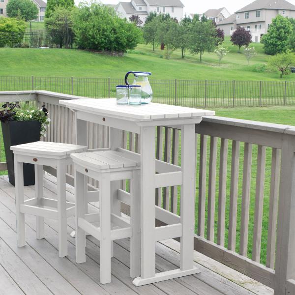 Lehigh 3-Piece Bar Height Balcony Patio Set - Outdoor Bistro Furniture for Small Spaces, Balconies & Decks