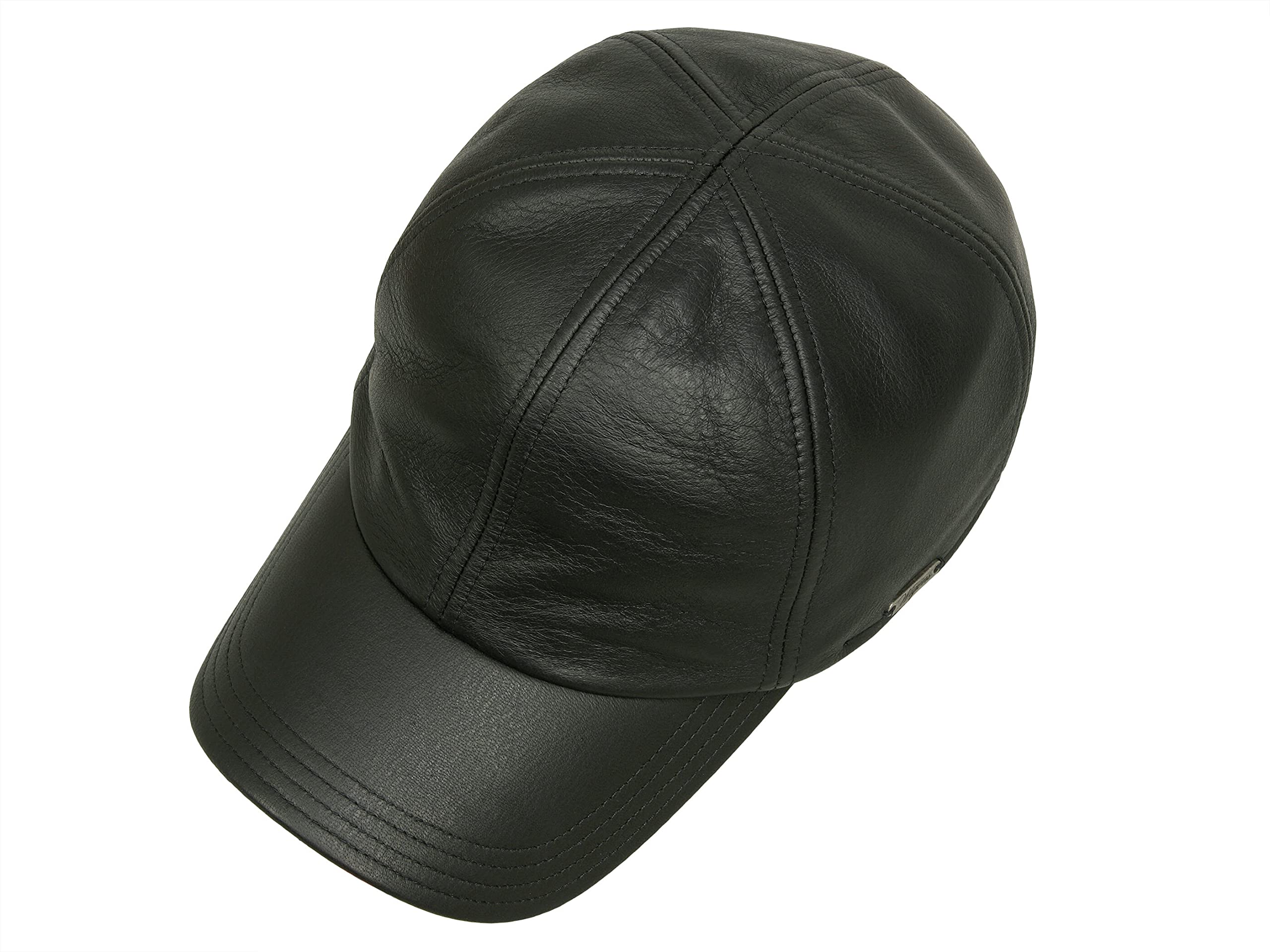 Wigens Men's Elk Leather Baseball Cap with Tuckaway Earflaps - Classic Style for Outdoor, Hunting, and Winter Wear (130013)