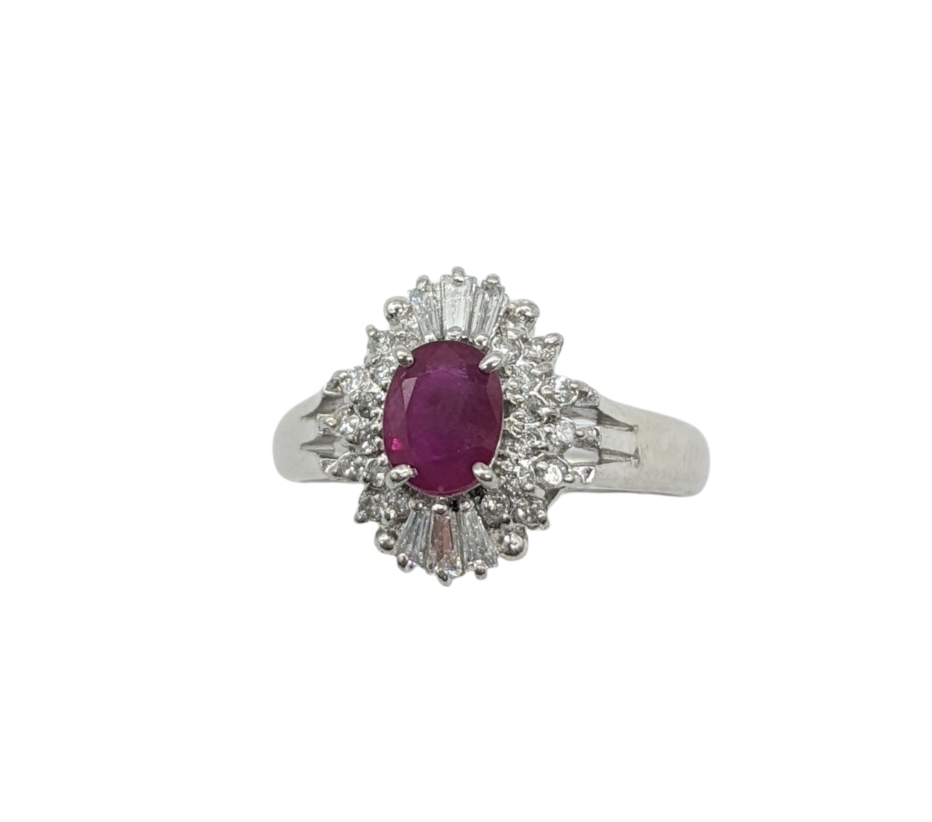 Exquisite Diamond & Ruby Split Shank Ring - 14K Gold Wedding Band, Anniversary Gift for Her - Perfect for Engagements, Valentine's Day & Special Occasions