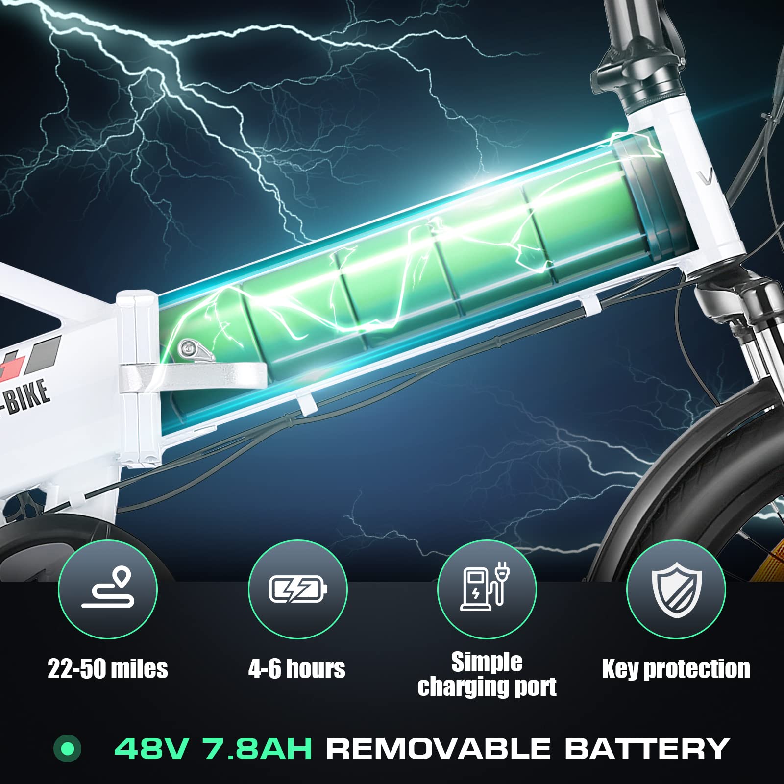 Vivi 750W Folding Electric Bike - 20