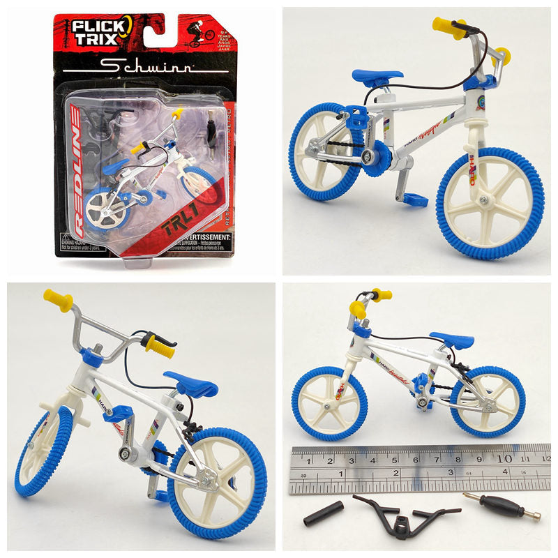 Premium FLICK TRIX Miniature BMX Finger Bike - Diecast Metal DeathTrap Bicycle Toy for Kids & Adults - Perfect for Office Desk, Stress Relief & Collectible Gift