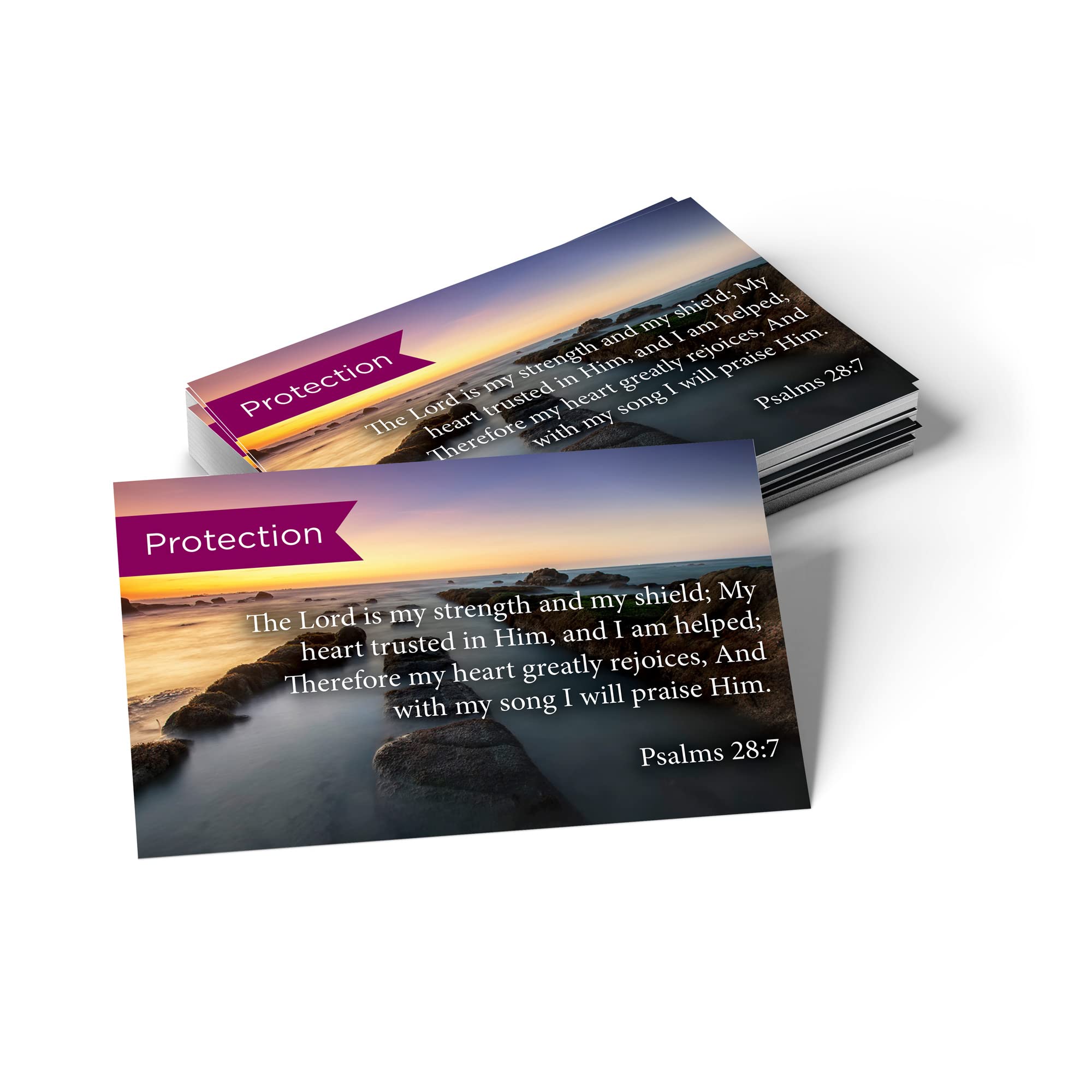 Pass It On Scripture Cards - Pack of 25 Inspirational Bible Verse Wallet Cards (Psalm 28:7) for Christian Devotionals, Bible Study & Scripture Memorization | Perfect for Encouragement Gifts, Small Group Fellowship & Personal Faith Journey