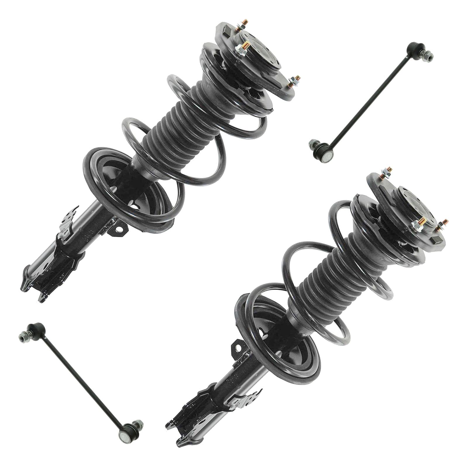 Complete Front Suspension Kit with Strut, Coil Spring, Sway Bar & Stabilizer Link for 2003-2008 Toyota Corolla - Improve Ride Comfort & Handling for Daily Commute & City Driving