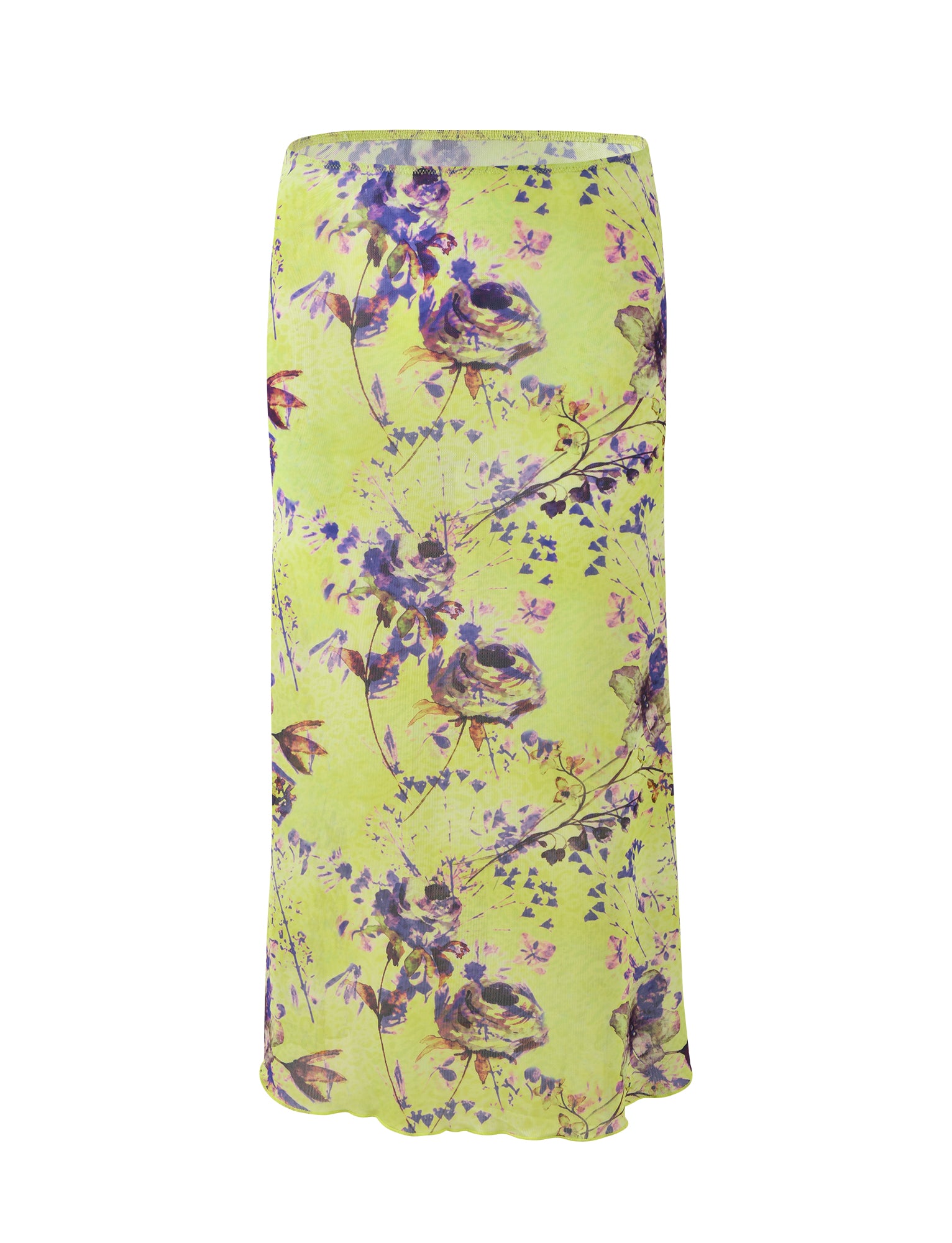 KELLAN SKIRT in Green Floral Print by Poppy - Elegant Midi Skirt for Women, Perfect for Spring Outfits, Office Wear & Casual Dates