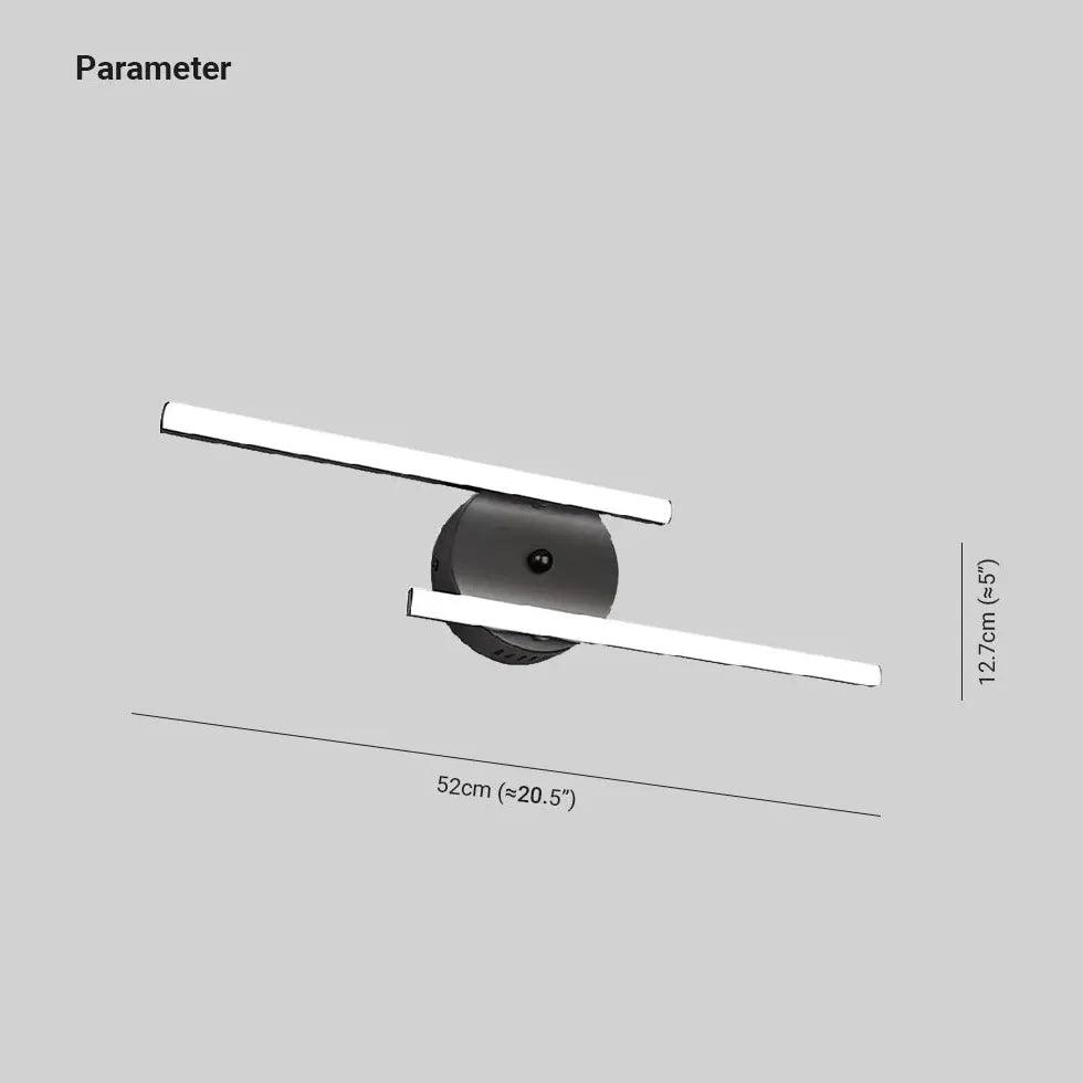 Modern Double LED Linear Bathroom Wall Lights - Waterproof Vanity Mirror Lighting for Bathroom, Shower, Makeup Area - Energy Efficient Dimmable Bathroom Sconce (Brushed Nickel)
