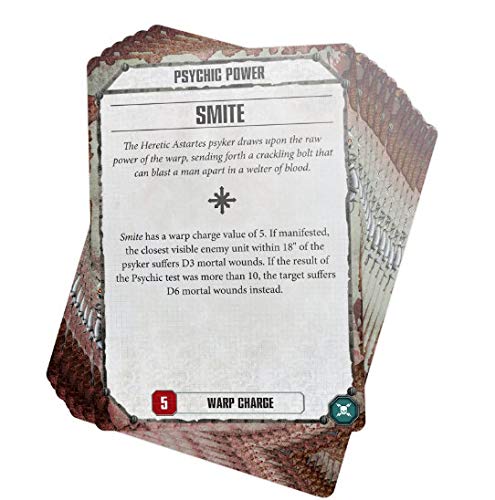 Warhammer 40,000 Chaos Space Marines Datacards Set - Official Games Workshop 40K Game Accessories for Tabletop Strategy Battles