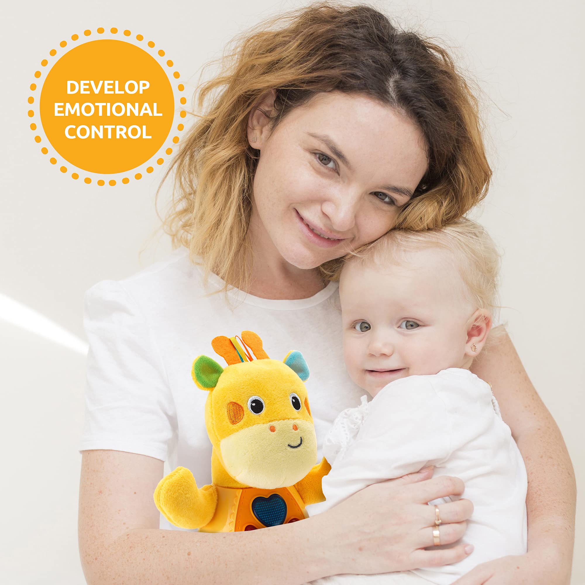 KiddoLab Sing 'N Learn with Me Plush Giraffe - Interactive Musical Stuffed Animal Toy with 3 Light-Up Buttons, 4 Nursery Rhymes & Sound Effects - Soft Educational Toy for Babies & Toddlers - Perfect for Playtime, Bedtime & Early Learning Development