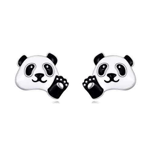 Panda stud earrings
