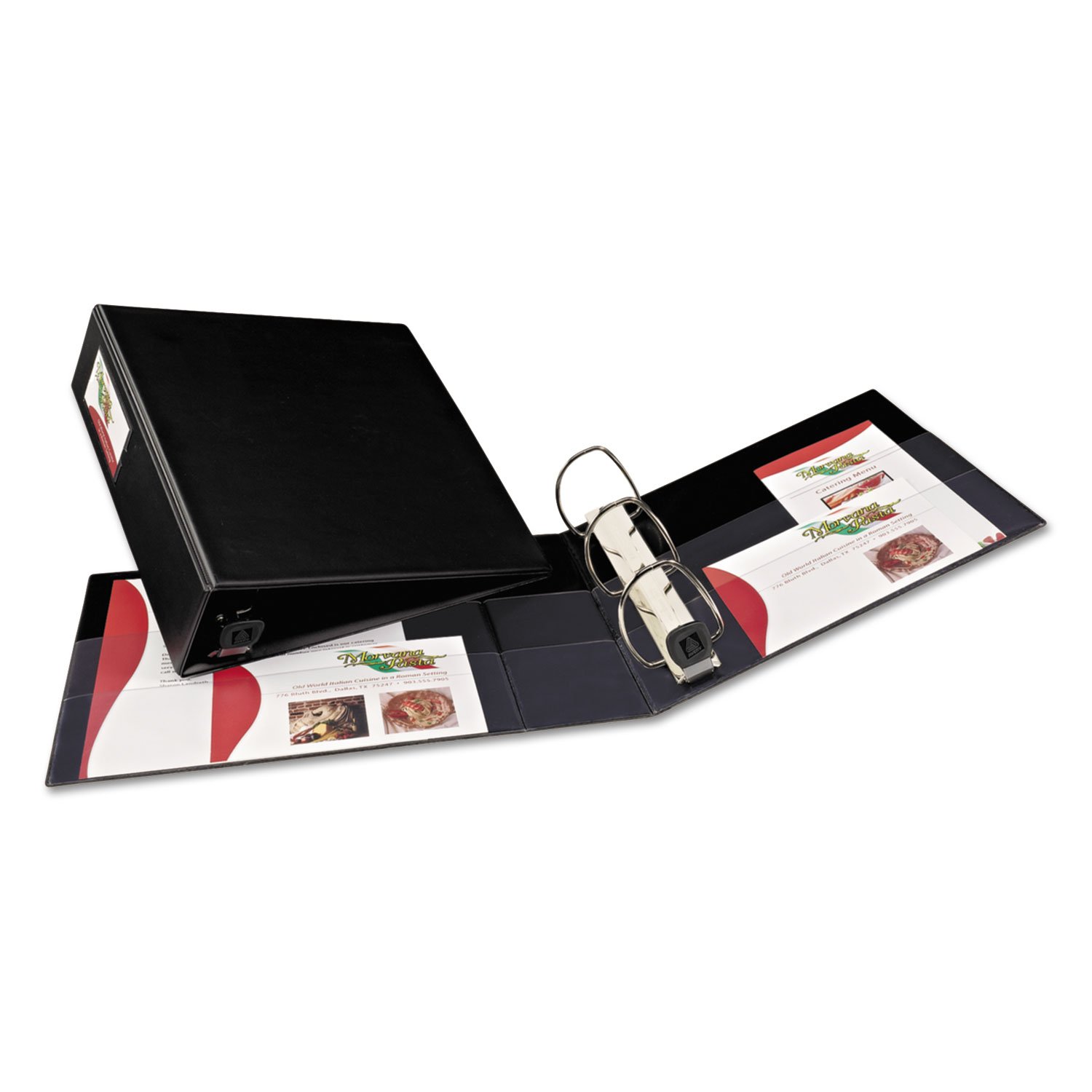 Avery 79993 3-Ring EZD Binder with Label Holder - 3-Inch Capacity, 8.5x11 Inches, Black - Perfect for School, Office & Document Organization