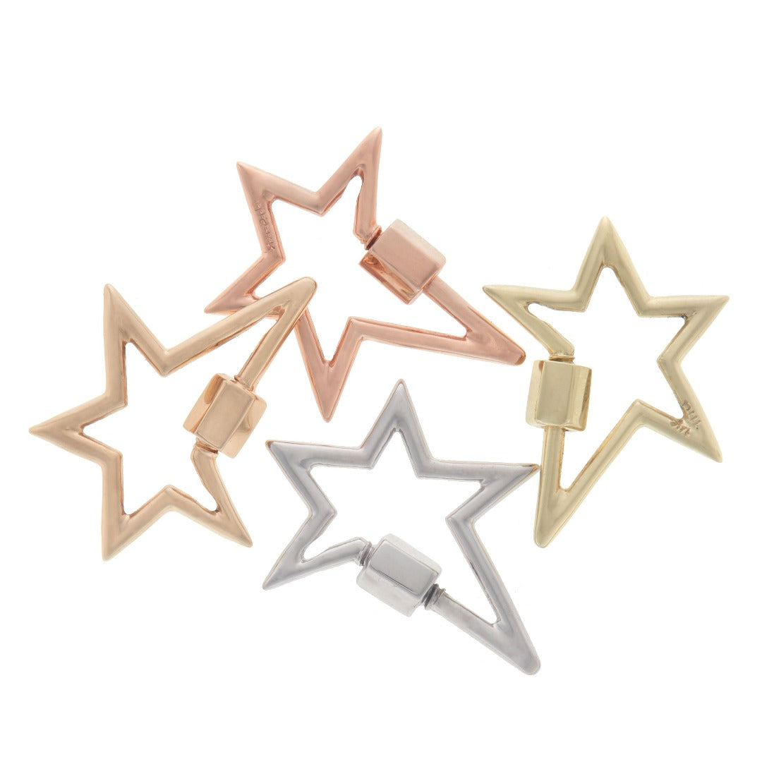 14K Yellow Gold Star Lock Charm Necklace by Marla Aaron - Perfect for Everyday Wear & Gift Giving