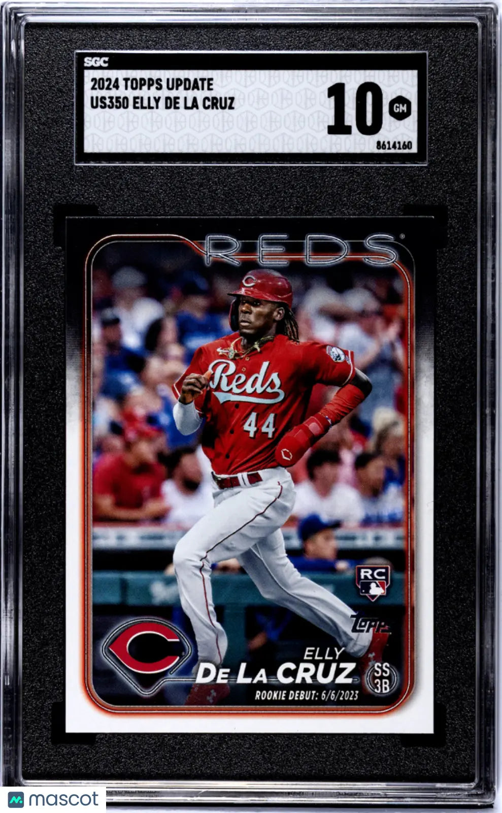 2024 Topps Update Baseball Elly De La Cruz Rookie Card SGC 10 Gem Mint - Perfect for Collectors & Sports Memorabilia Fans