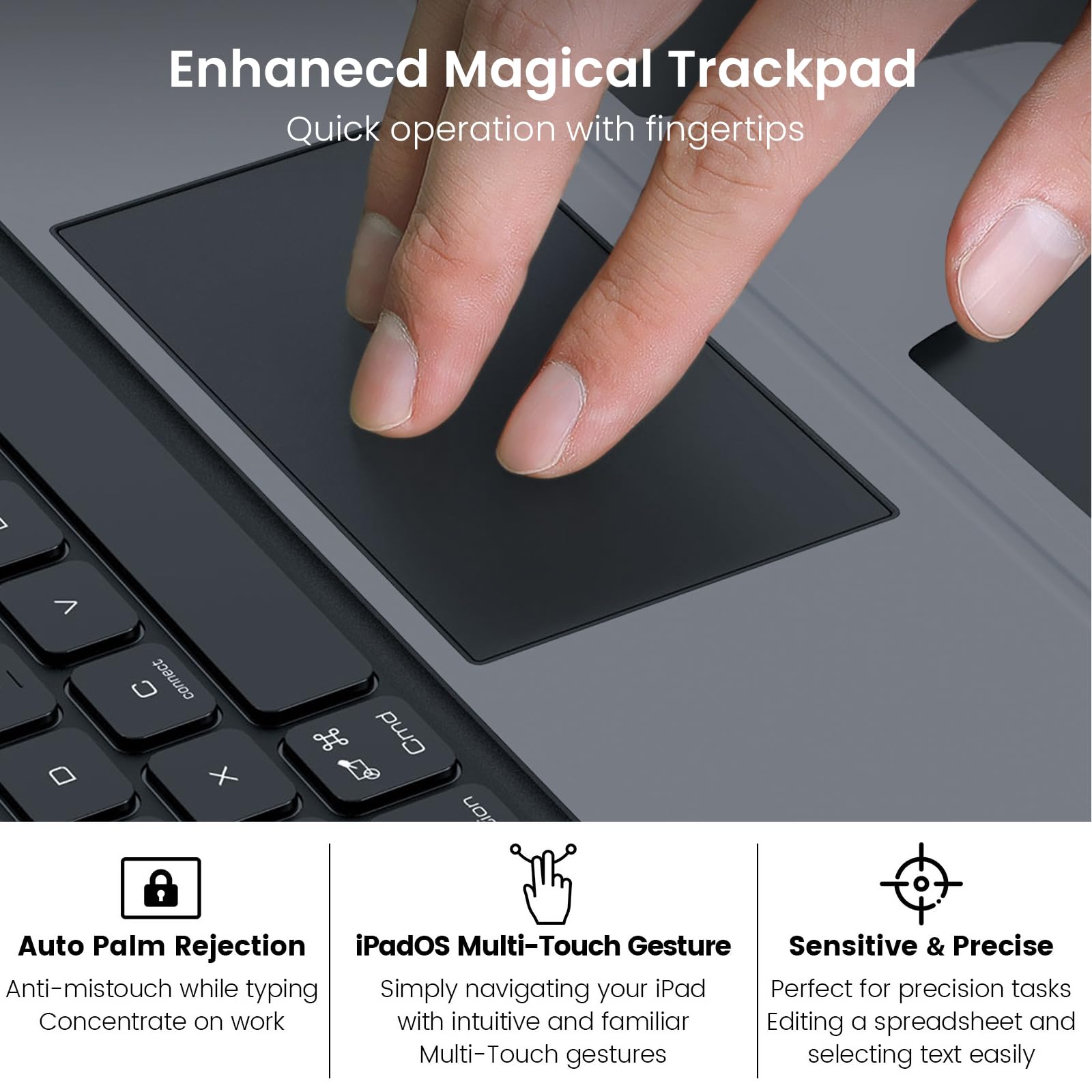Nillkin iPad Pro 11 inch (M4, 2024) Keyboard Case with Detachable Backlit Keyboard & Magic Trackpad - 7 Color LED Backlight, Rugged Protection, Camera Cover - Compatible with iPad Pro 11