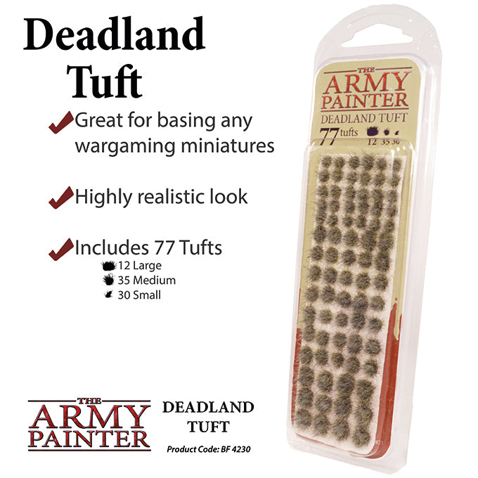 Army Painter Basing: Battlefields Deadland Tuft - Premium Wargaming Terrain Grass for Miniature Tabletop Scenes, Dioramas & Warhammer 40k Battlefields