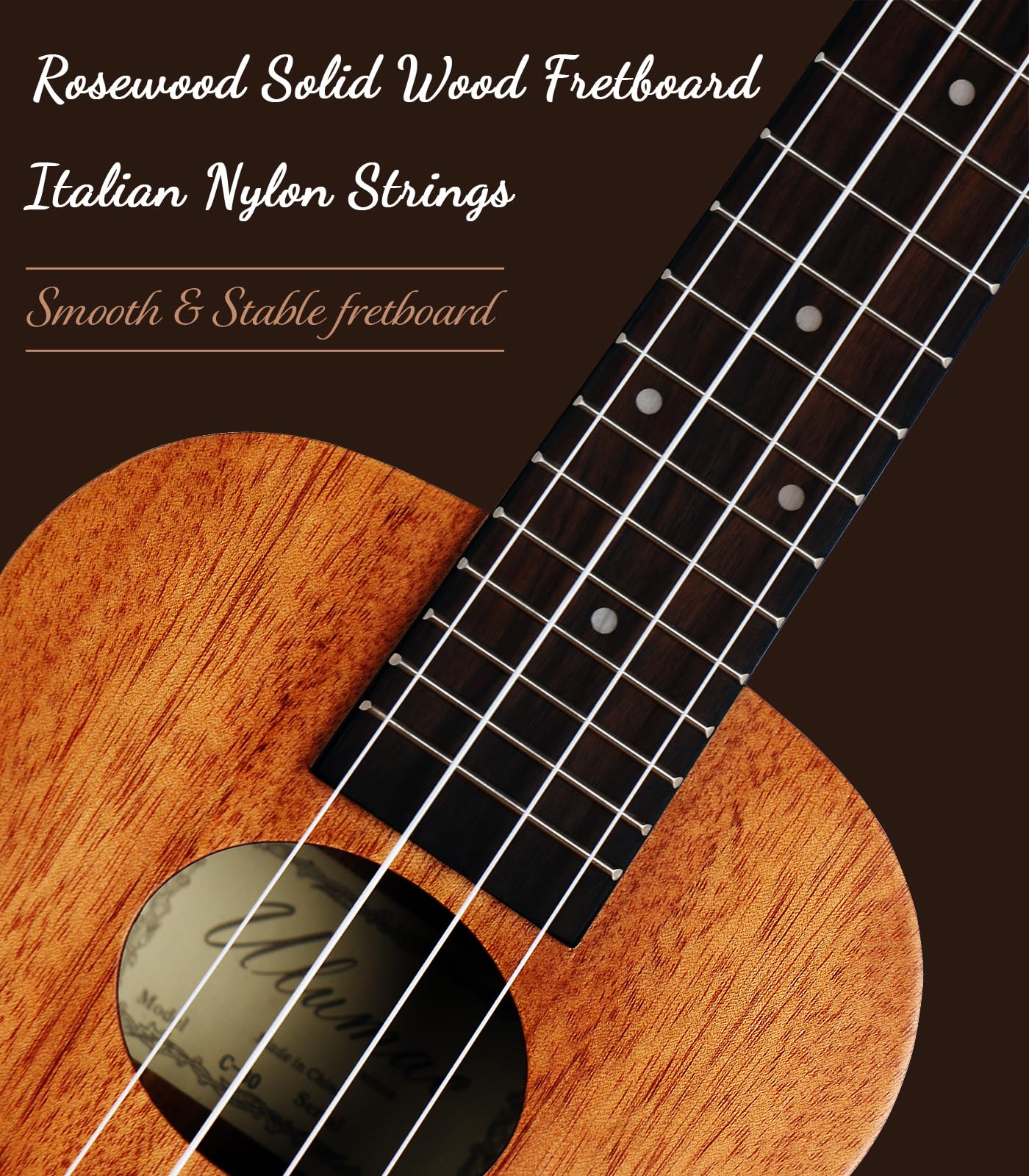**Soprano Ukulele for Beginners - 21 Inch Solid Mahogany Ukelele Kit with Gig Bag, Digital Tuner, Extra Strings, 3 Picks, Strap & Cleaning Cloth | Perfect for Kids, Adults & Travel | Great for Learning, Gifts & Outdoor Play**