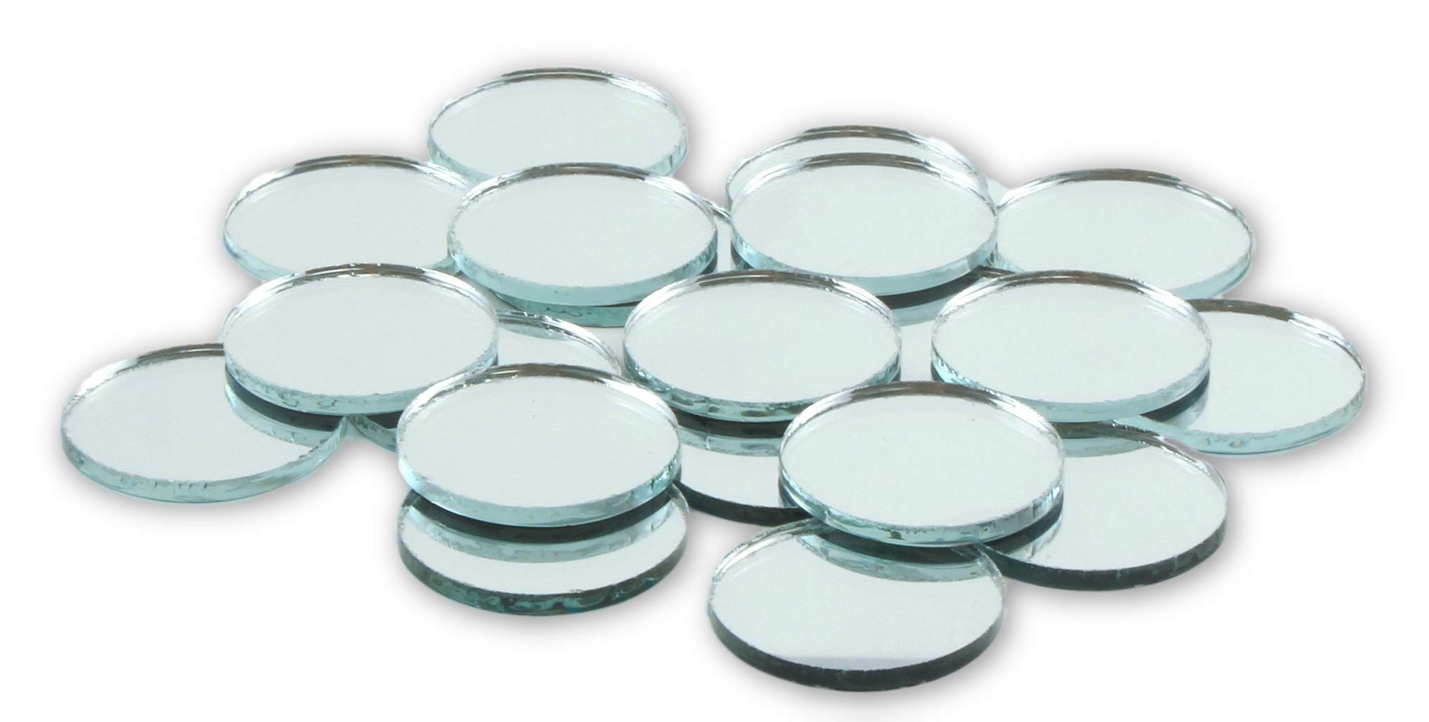 1 Inch Small Mini Round Craft Mirrors - 25 Pieces Mirror Mosaic Tiles for DIY Home Decor, Scrapbooking, and Art Projects - Perfect for Wall Art, Jewelry Making, and Kids Crafts