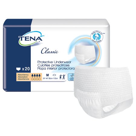 TENA® Classic Pull-On Disposable Underwear for Adults - Unisex, Moderate Absorbency with Tear-Away Seams (72513, 72514, 72516) - Ideal for Incontinence Protection, Post-Surgery Care & Active Lifestyles