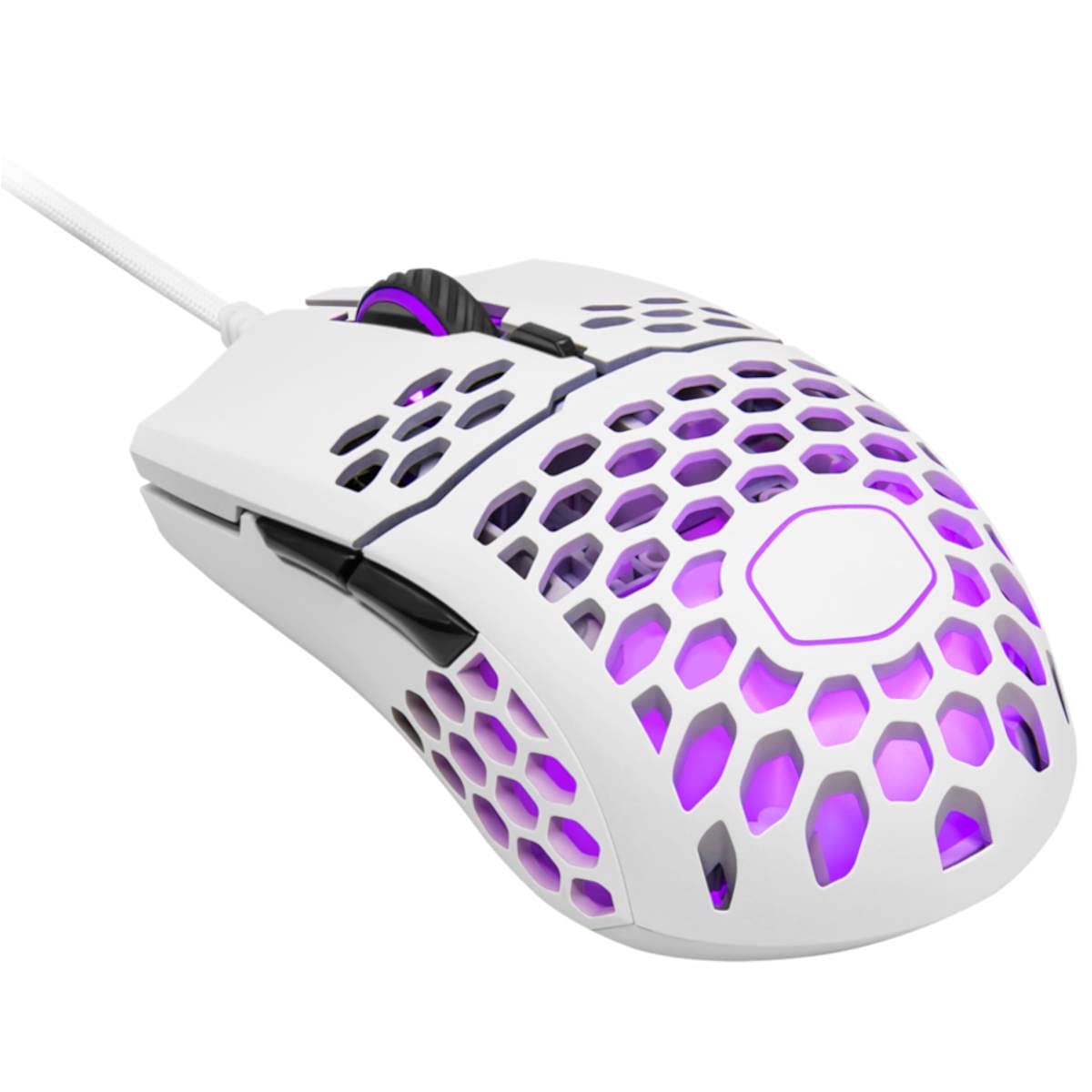 Cooler Master MM711 60G Matte White RGB Gaming Mouse - Lightweight Honeycomb Shell, Ultraweave Cable, Pixart 3389 16000 DPI Sensor | Perfect for FPS, MOBA & Esports Gaming