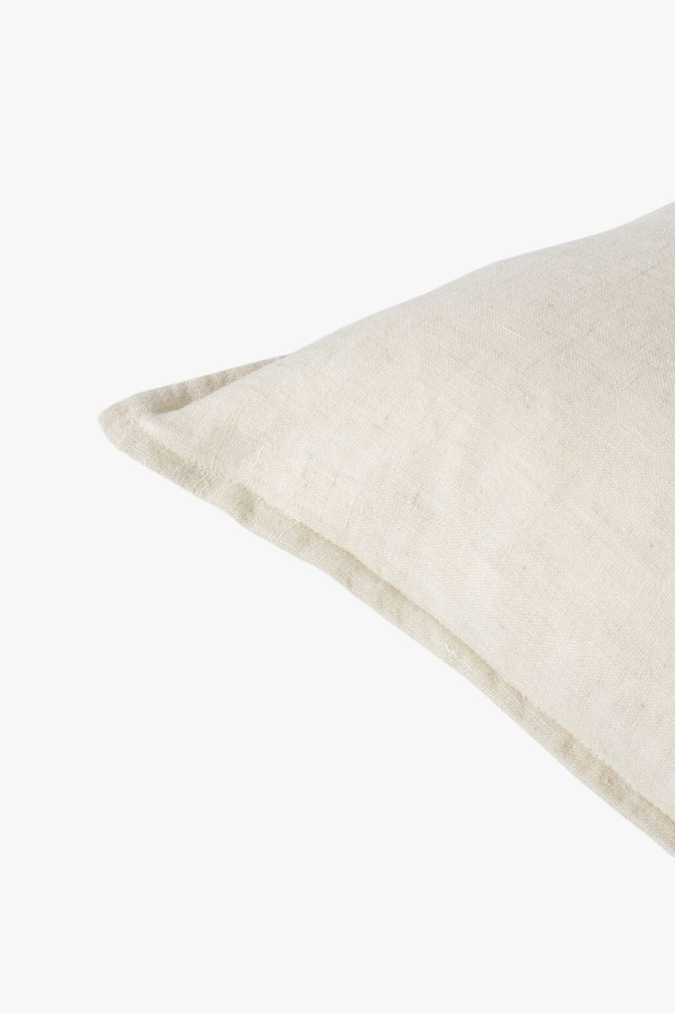 Premium 40x60cm Arcadia Almond Beige Feather Insert Linen Cushion Cover - Soft Home Decor for Sofa, Bed & Living Room