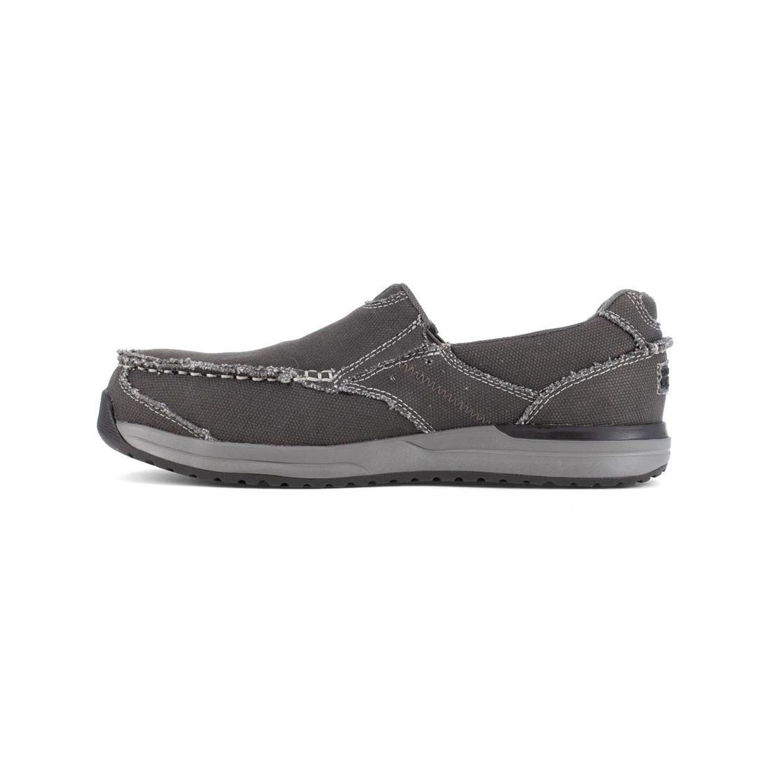 Langdon Composite Toe Slip-On Work Shoes for Men - Lightweight Safety Shoes with Slip-Resistant Sole, Comfortable for Construction & Warehouse Work (Charcoal)