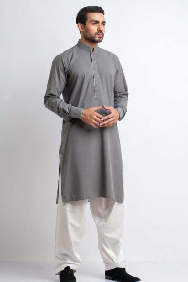Elegant Lilac Grey Handwoven Cotton Kurta for Women - Boho Chic Tunic Top for Casual Wear, Festivals & Special Occasions