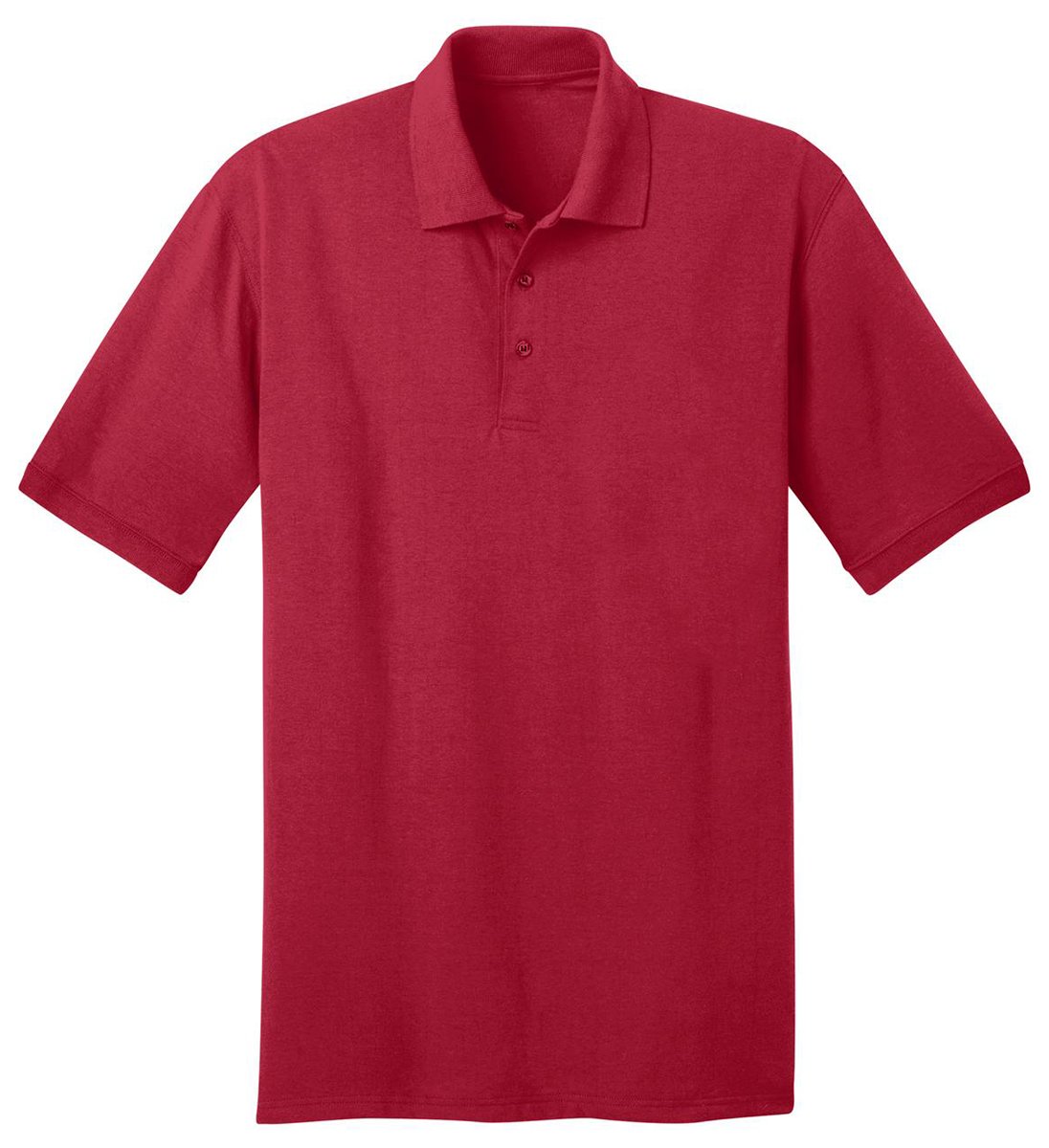 Port & Company Men's Big & Tall Knit Polo Jersey - Comfortable Stretch Cotton Shirt for Work & Casual Wear - Red - XX-Large Tall - Perfect for Office, Golf & Outdoor Activities