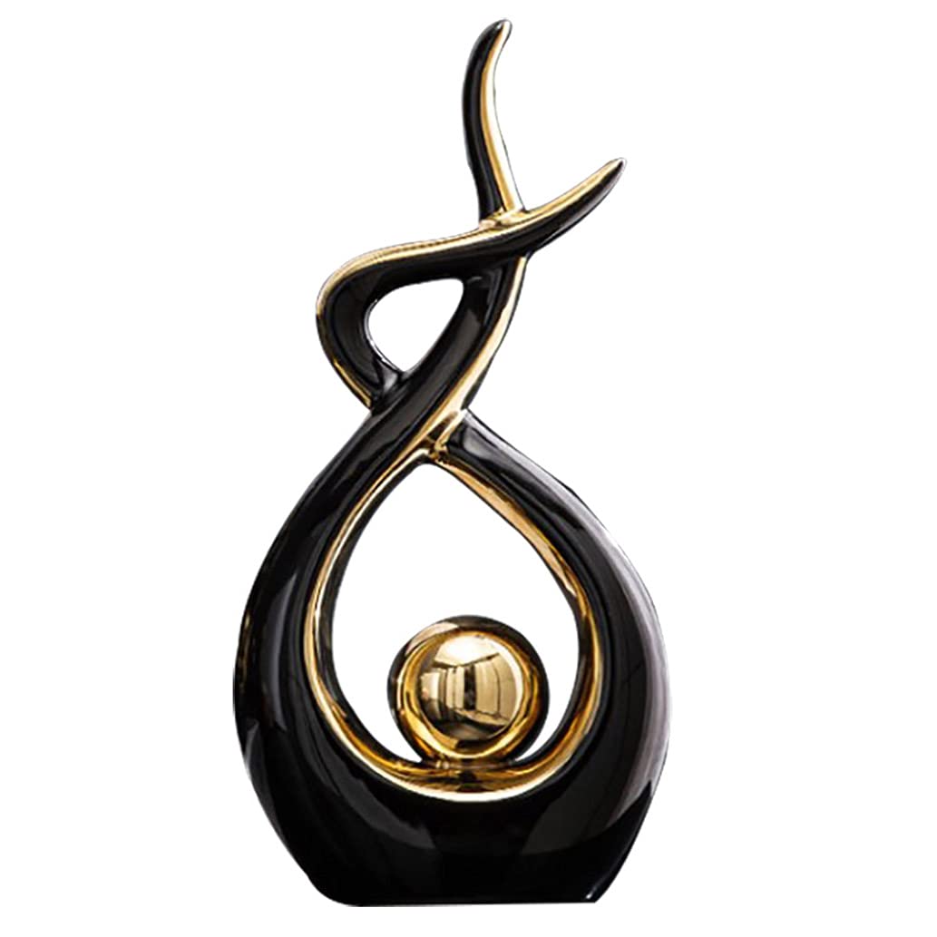 Modern Abstract Ceramic Statue - Norrclp Home Decor Art Piece for Dining Table, Living Room & Office Centerpiece - Elegant Sculpture for Interior Design & Gift Giving