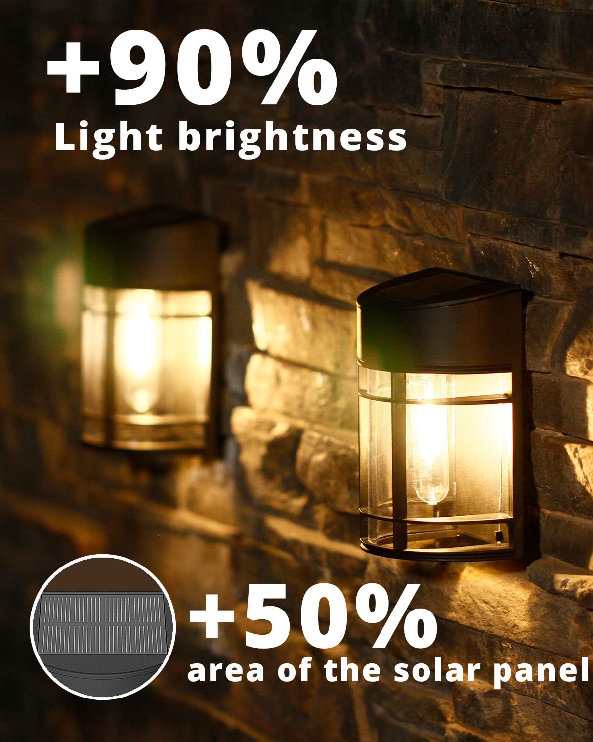 12 Pack Solar Fence Lights - Waterproof Outdoor Solar Lights for Garden, Yard, Deck & Stairs | Solar Powered Landscape Lighting for Pathways, Driveways & Patio Decor