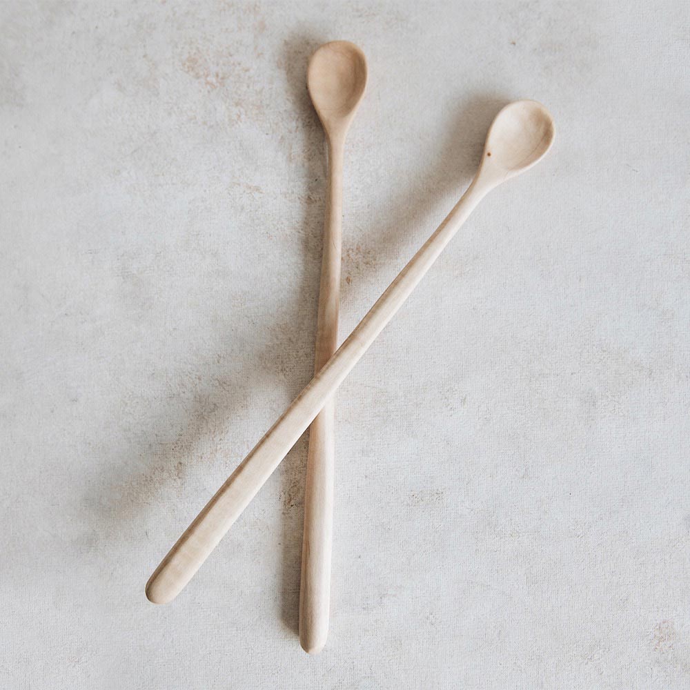 Hand Carved Maple Wood Tasting Spoon - Perfect for Wine, Cheese, Olive Oil & Gourmet Food Tasting - Elegant Kitchen & Dining Accessory