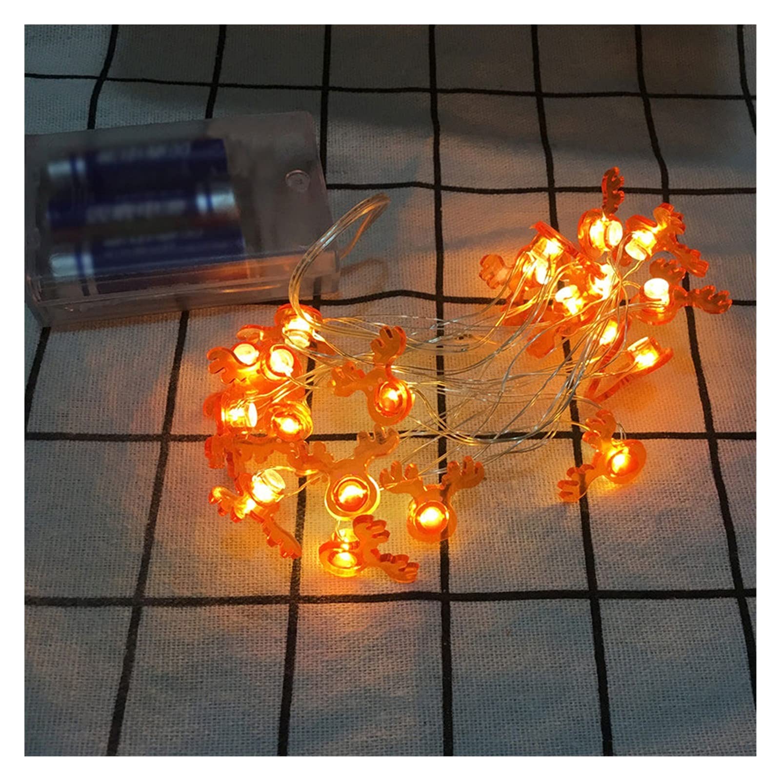Santa Claus LED Fairy Lights String - 2 Meters 20 Lights Battery Powered Christmas Decorations for Kids Room, Xmas Tree, Party & Winter Home Decoration | Cute Snowman Design Holiday Gift Lamp