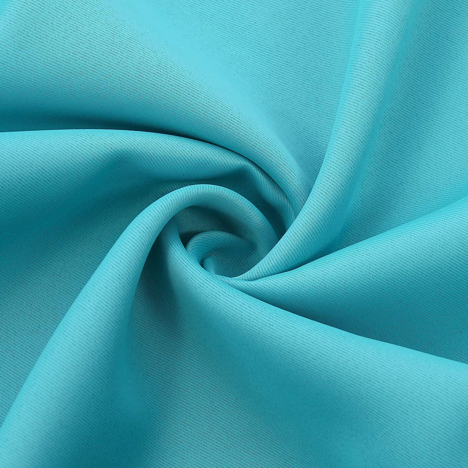 DWCN Turquoise Blackout Curtains Set with Valance - 52x63 Inch Thermal Insulated Window Drapes & 52x18 Inch Rod Pocket Valance for Living Room, Bedroom, Kitchen - Light Blocking, Noise Reducing, Energy Saving
