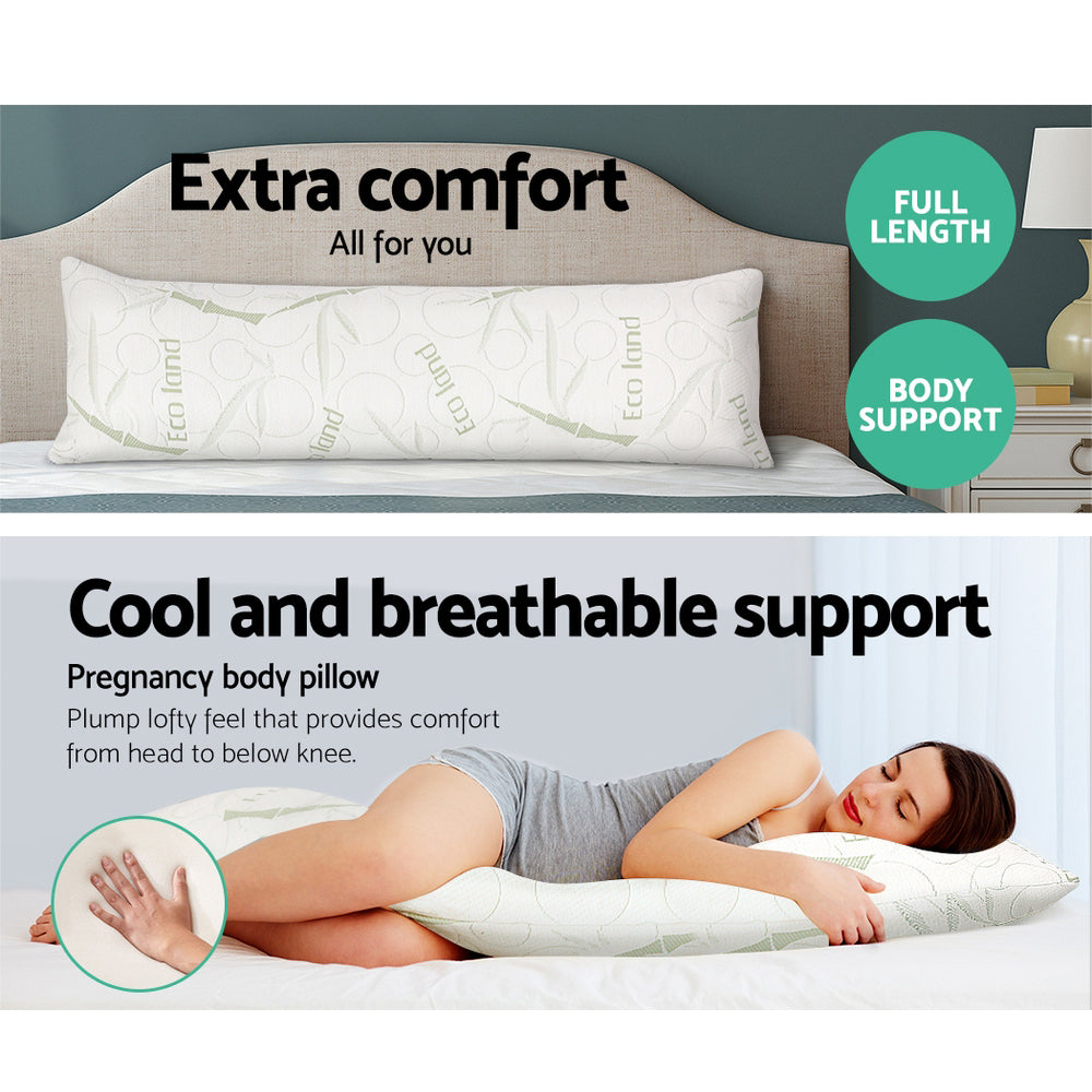 Full Body Memory Foam Pillow for Side, Back & Stomach Sleepers - Orthopedic Support for Pain Relief - Perfect for Bed, Couch & Travel
