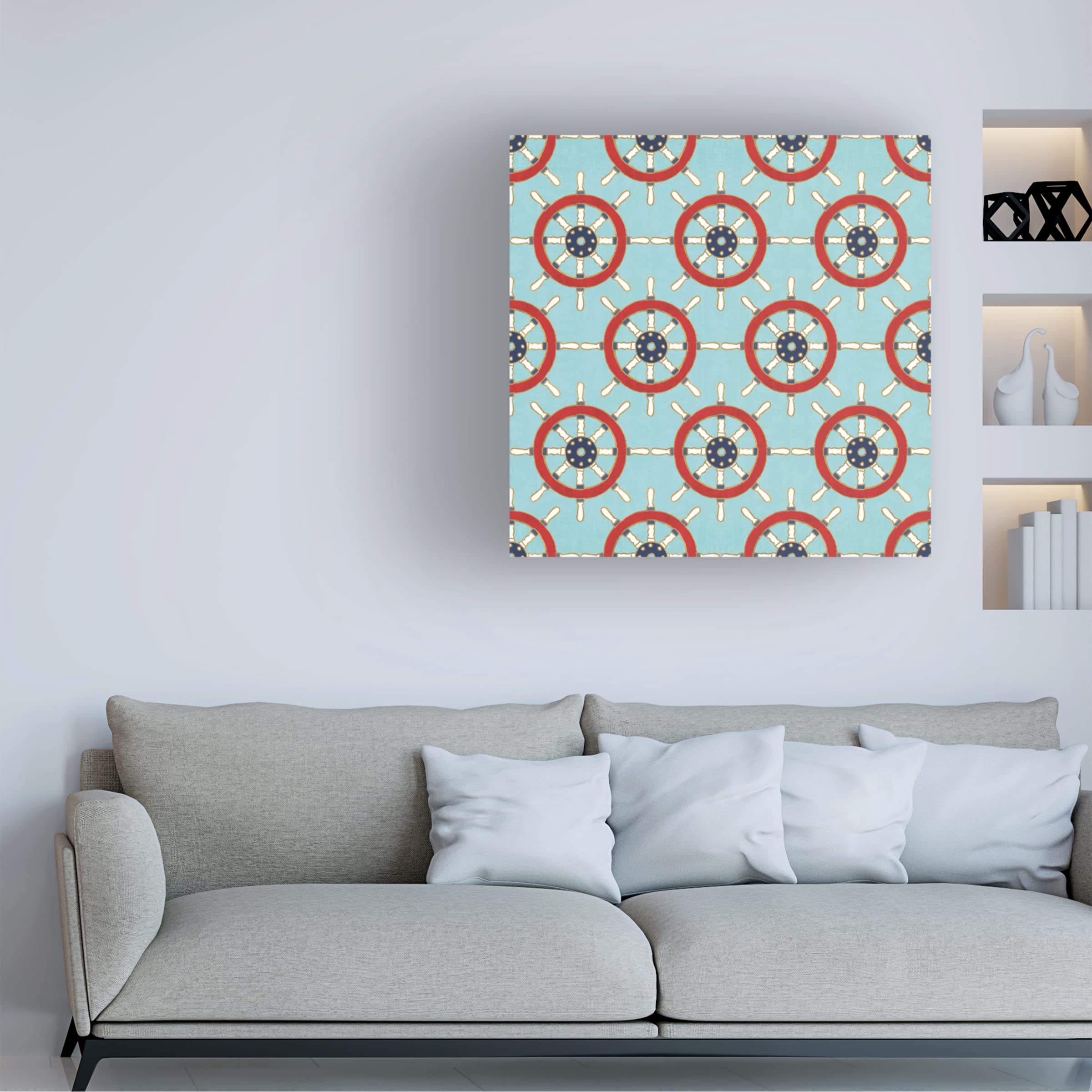 Trademark Fine Art 'Underlined Nautical Step 06D' Canvas Wall Art by Veronique Charron - Perfect for Beach House Decor, Coastal Living Room & Nautical Bedroom