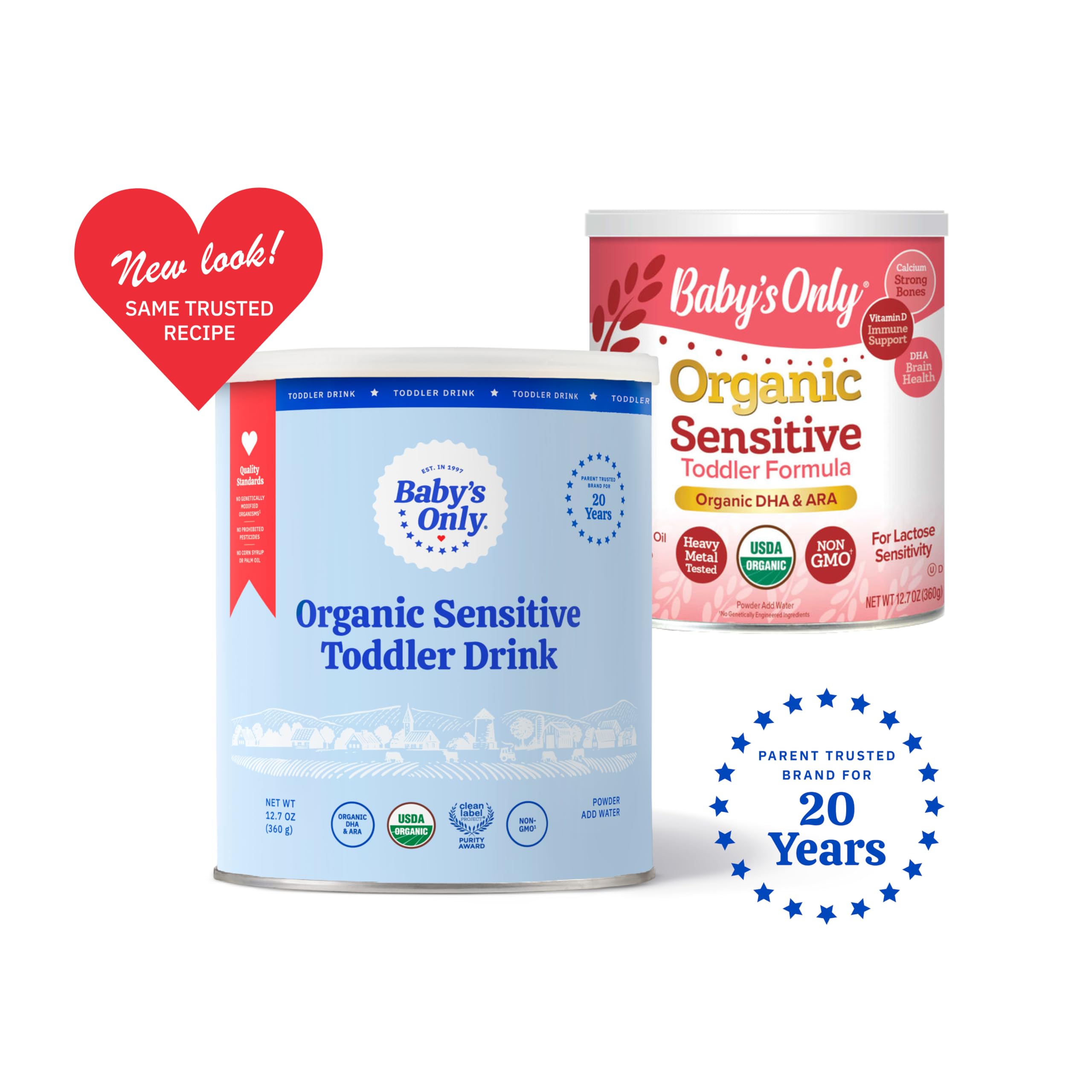 Organic LactoRelief Toddler Formula for Lactose Sensitive Babies 12+ Months - Soy & Dairy Free Milk Powder, 12.7oz (6 Pack) - Gentle Nutrition for Digestive Comfort, Daycare & Travel Feeding