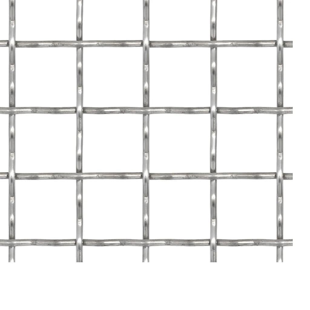 vidaXL Stainless Steel Crimped Garden Wire Fence - Heavy Duty Rustproof Metal Mesh for Outdoor Use - Perfect for Garden Fencing, Animal Enclosures, Poultry Netting & DIY Projects (39.4