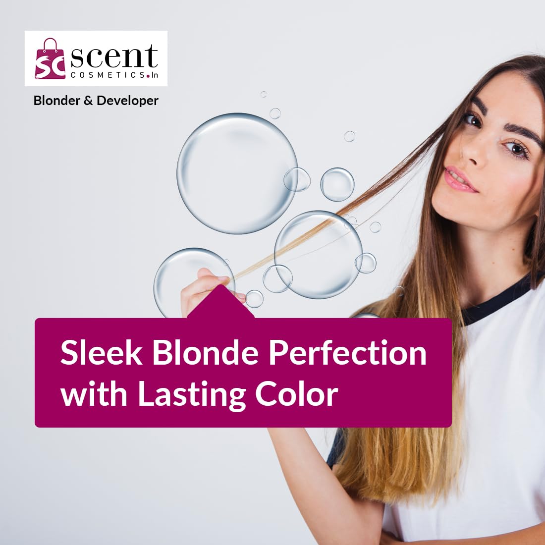 Tavcha Blonder Hair Lightening Powder - Dust Free Lightener for Up to 9 Levels Lift, Golden Blonde Hair Bleach | Salon Quality at Home, Perfect for Highlights & Balayage