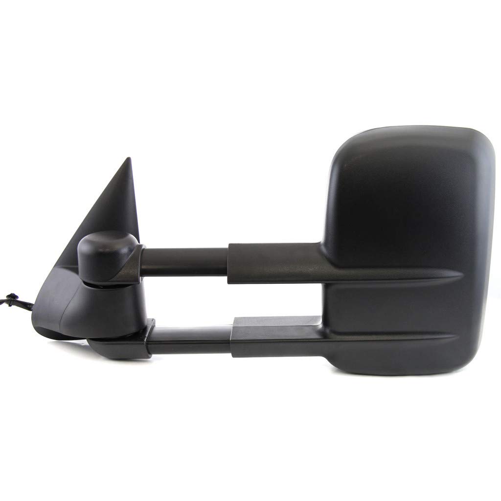 Heated Power Towing Mirror for Chevy Silverado 1500 HD Classic 2007 - Driver Side with Blind Spot Glass, Manual Folding, Textured Black - Replacement for 15904034 & GM1320355 - Perfect for Towing, Highway Driving and Enhanced Safety