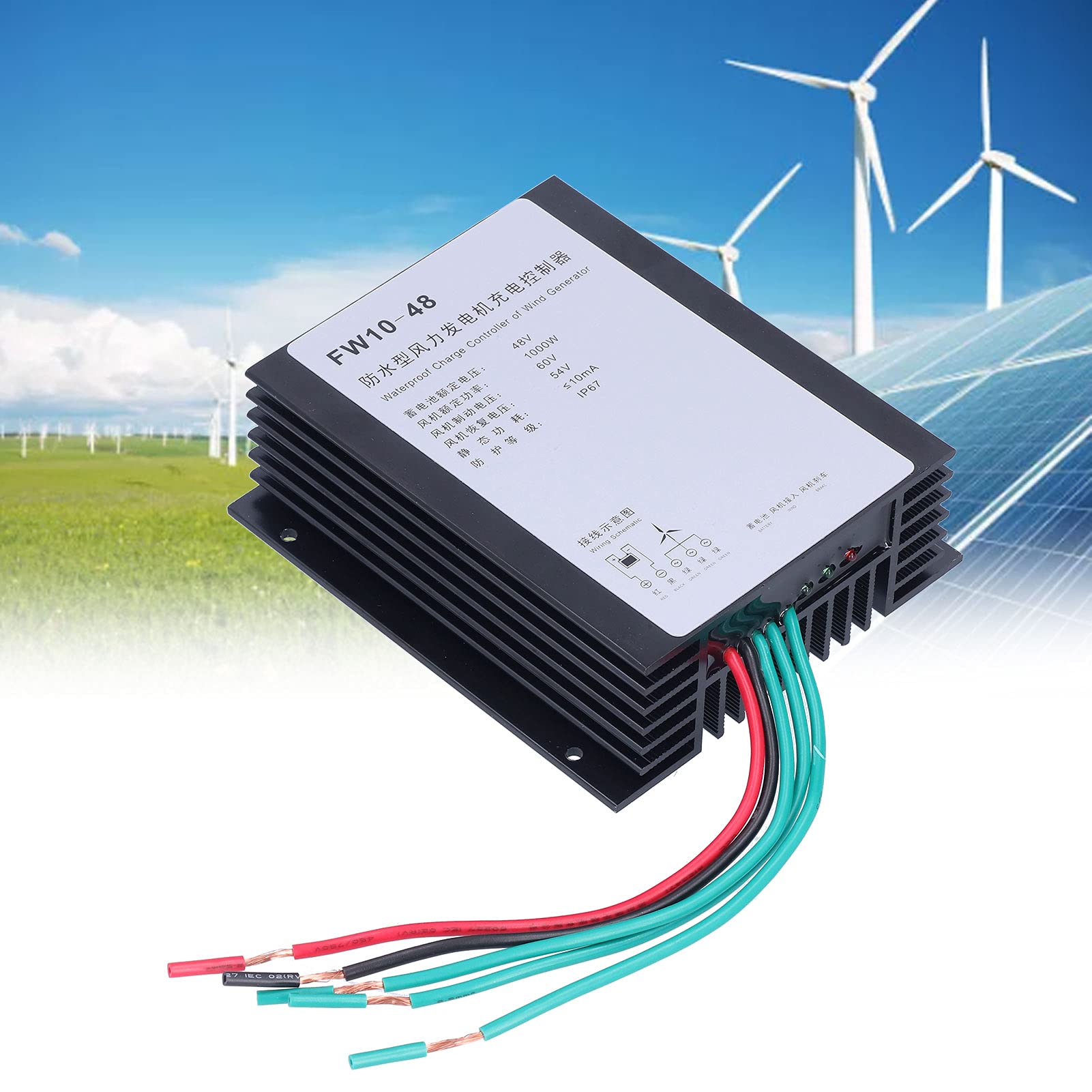 CHICIRIS 1000W IP67 Waterproof Wind Turbine Charge Controller - High Efficiency Power Regulator for Off-Grid Wind Energy Systems | Perfect for Home, RV, Marine & Engineering Applications