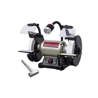 BUCKTOOL TDS 200C4HL 8-Inch Low Speed Bench Grinder with 1/2 HP Motor - Perfect for Sharpening Tools, Deburring Metal, and Woodworking Projects
