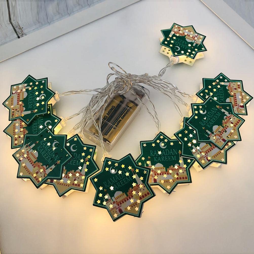 SFNTION LED Decorative String Lights - Ramadan Lantern Lights for Eid Mubarak, Durable Hanging Party Decorations for Muslim Festivals, Weddings & Outdoor Events