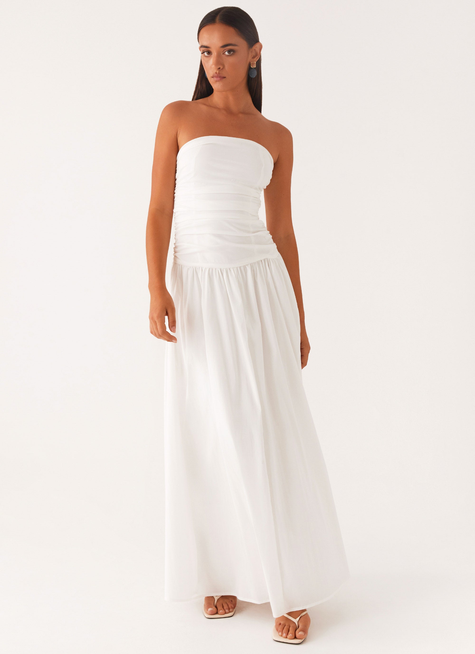 Carmel Maxi Dress for Women - Elegant White Summer Long Dress - Perfect for Beach, Vacation & Casual Wear