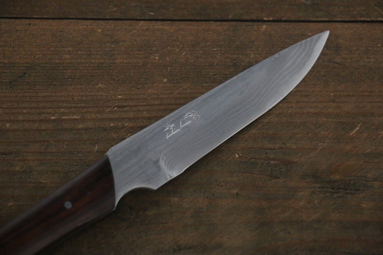 Premium Japanese White Steel No.2 Migaki Finished Hunter Knife - 100mm Blade with Ironwood Handle - Perfect for Outdoor Camping, Hunting & Bushcraft Activities