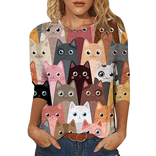 Women's Floral Print Workout Tank Top & Casual Crewneck T-Shirt - Summer/Fall Blouses for Office, Gym & Everyday Wear
